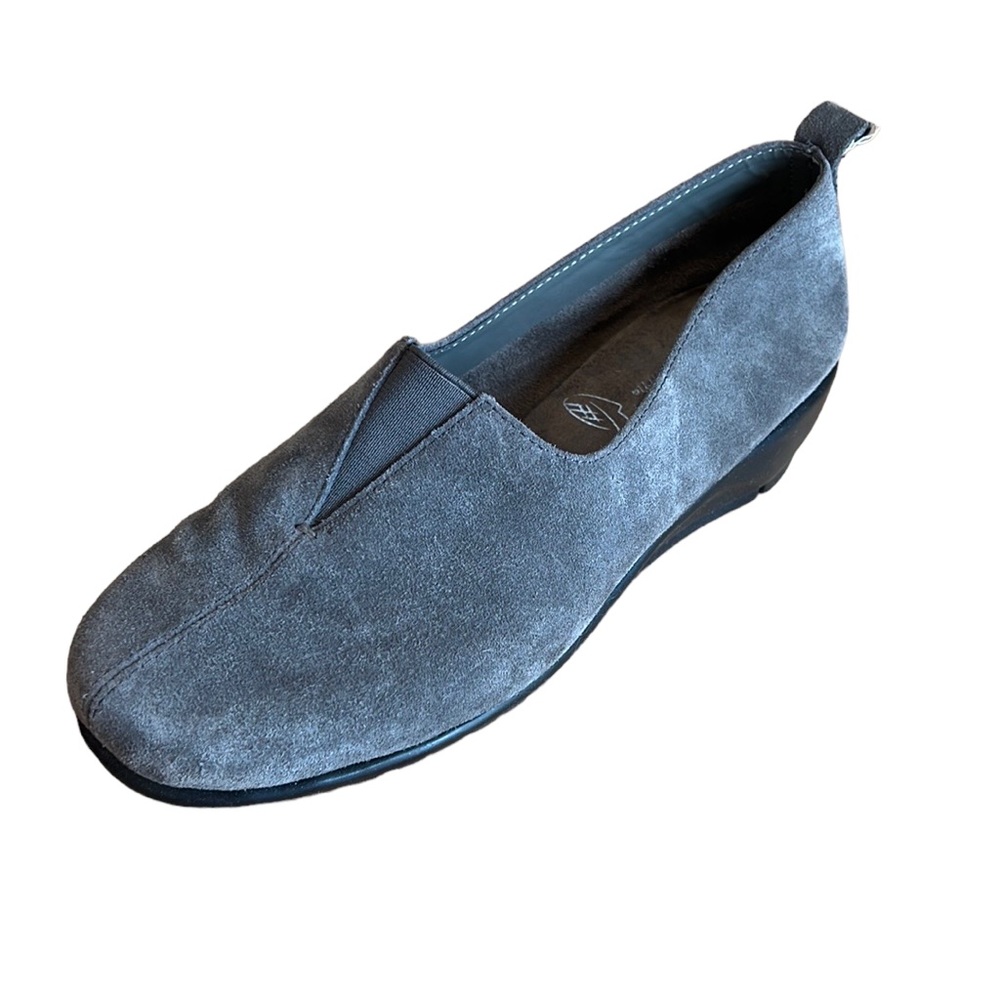 Aerosoles Gray Suede Friendship Loafer Women's 6 Slip-On Comfort Shoe